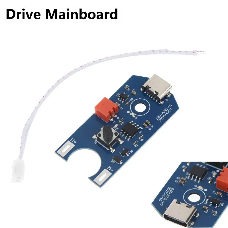 USB Rechargeable Mini Motor Drive Mainboard Type C Portable Driver Control Board With Switch For DIY Garlic Cutter Water Pump