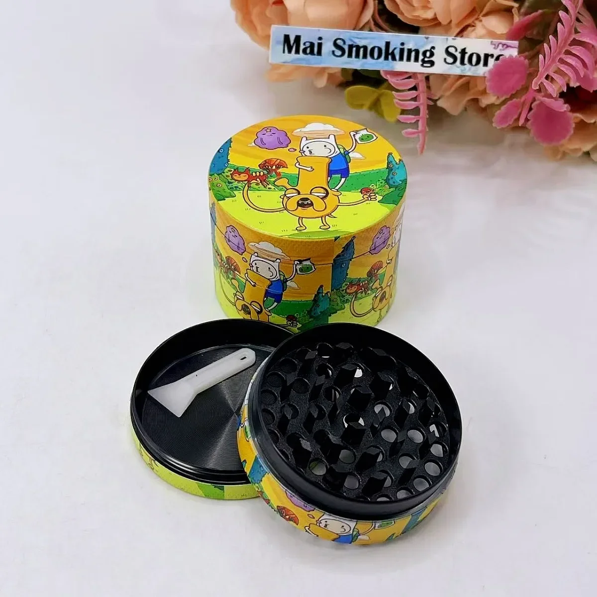 2 بوصة لطيف عشب طاحونة معدنية 4-Layer دليل التوابل هاون مدقة الملح الفلفل مطحنة الخام العشب التبغ طاحونة الدخان السجائر أداة