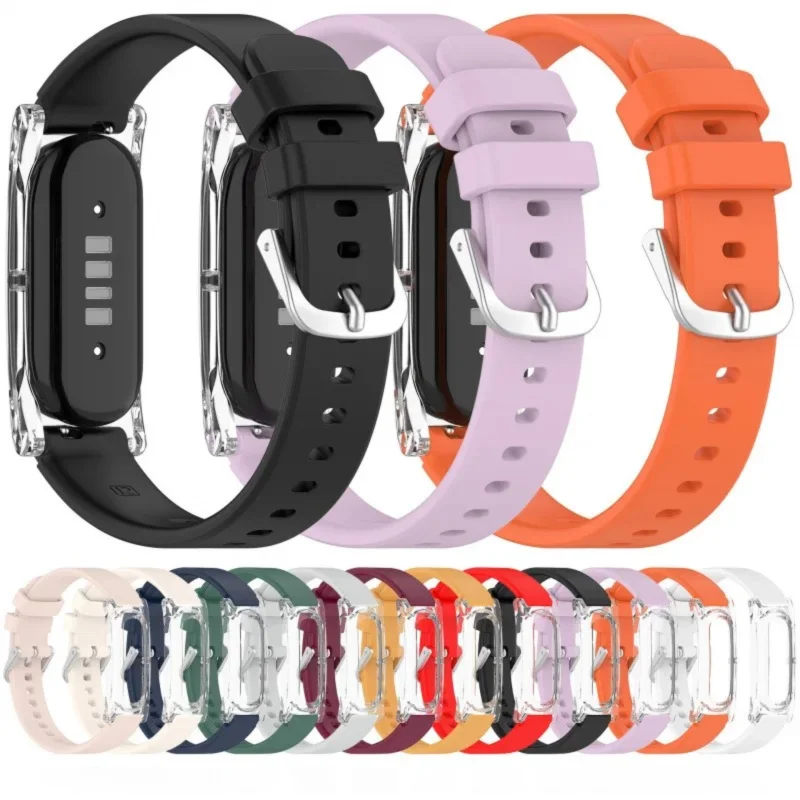 12mm Silicone Watch Band Compatible with Google Fitbit Air Bracelet Transparent Protective Cover Multiple Colors Available
