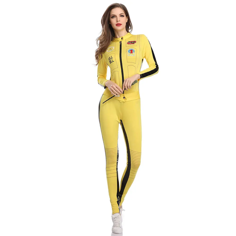 Kill Bill The Bride Beatrix Kiddo Cosplay Costume Kung Fu Jumpsuit for Women Halloween Carnival Mardi Gras Costumes