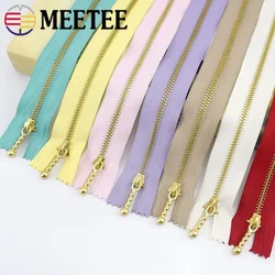 5/10Pcs Meetee 3# 12/15/20cm Close-end Metal Zippers Closure for Sewing Repair Kit Tools Garment Purse Bags Accessories