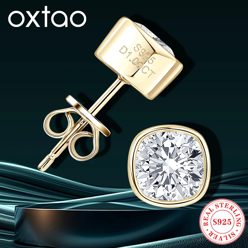 

Сертифицированные серьги-гвоздики с муассанитом и бриллиантами 1 карат, белое покрытие 18 карат, оригинальные свадебные серьги из серебра 925 пробы для женщин, роскошные ювелирные изделия