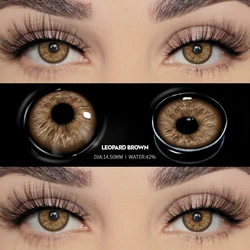 Bio-essence Brown Lenses 1 Pair Colored Contact Lenses for Eyes for Dark Eyes Natural Eye Contact Fashion Lenses 14/14.2/14.5mm
