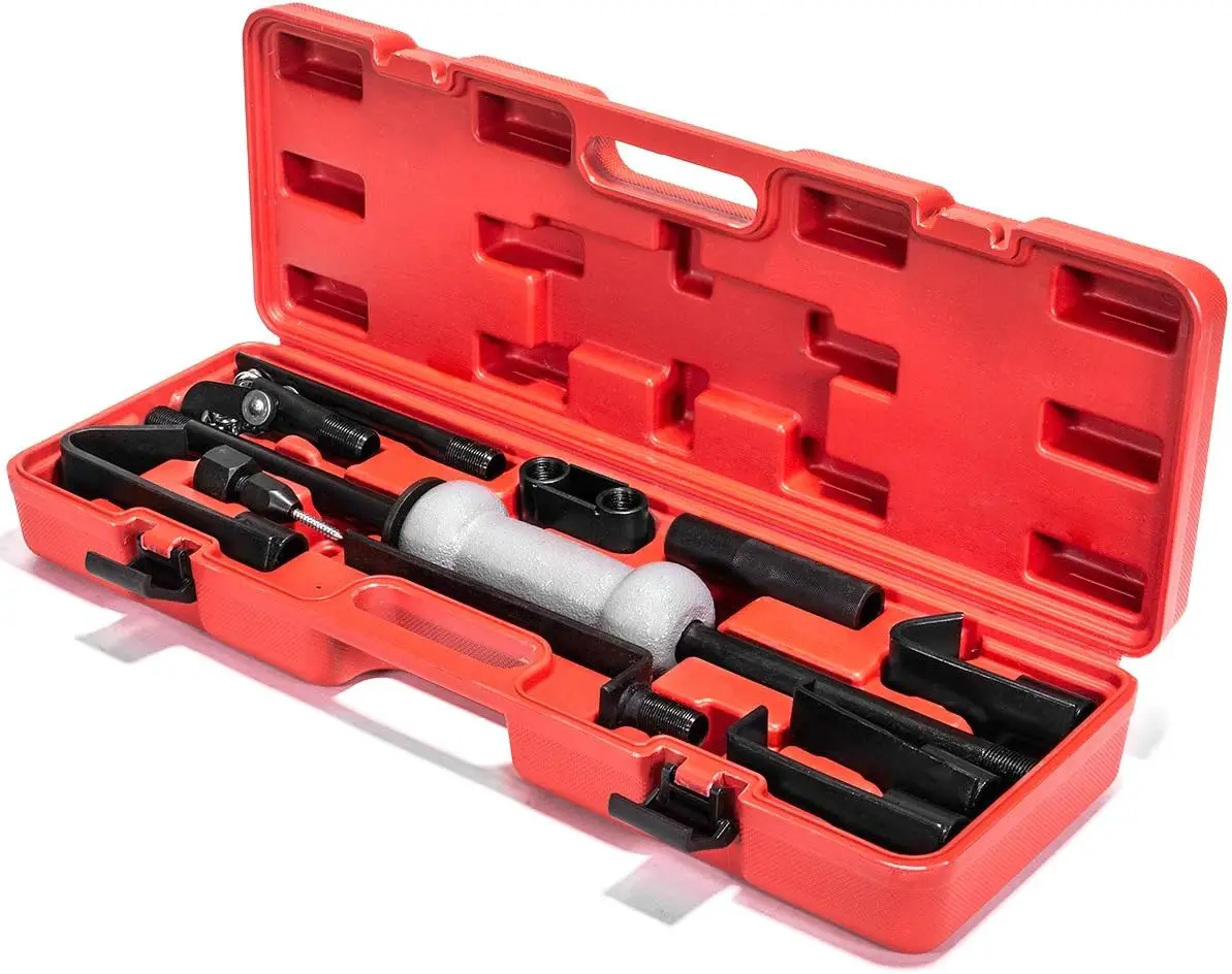 13-Piece Automotive Dent Remover Set with Sliding Hammer & Case