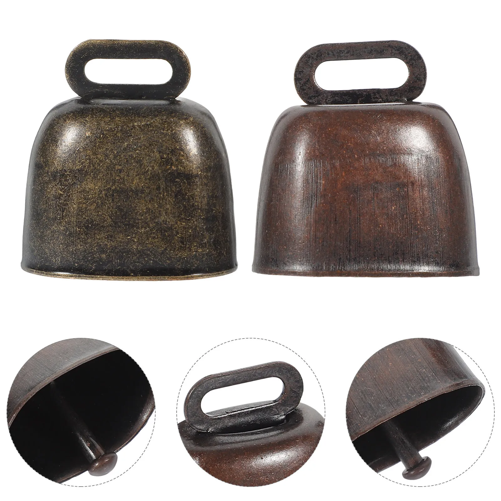 

4pcs Pet Bells Vintage Cattle Bell For Sheep Grazing Anti-Lost Iron Bell Pendant Ornament Farming Accessories Hanging