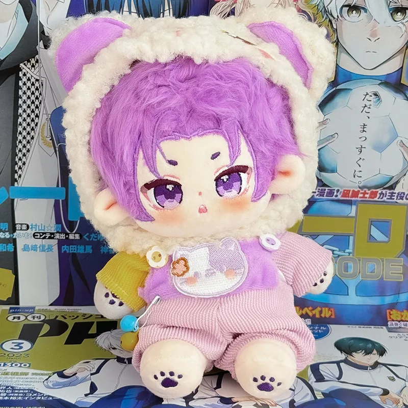 20cm Anime gra piłkarska niebieska więzienie dziecko pluszowe lalki zabawki Idol wymienne ubrania Cospslay lalki z kreskówek kolekcja dla fanów prezent