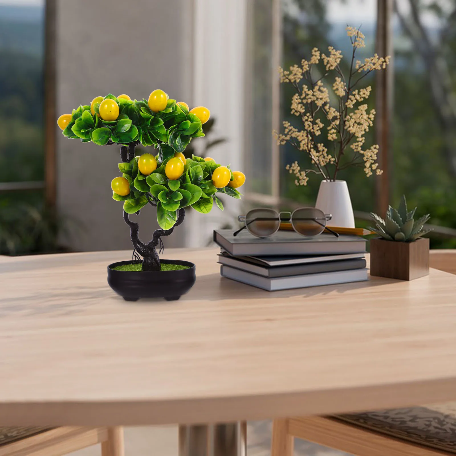 

Faux Potted Fruit Tree Bonsai Artificial Fruit Plant Simulation Tabletop Decor Home Office Party Wedding Photography Scene