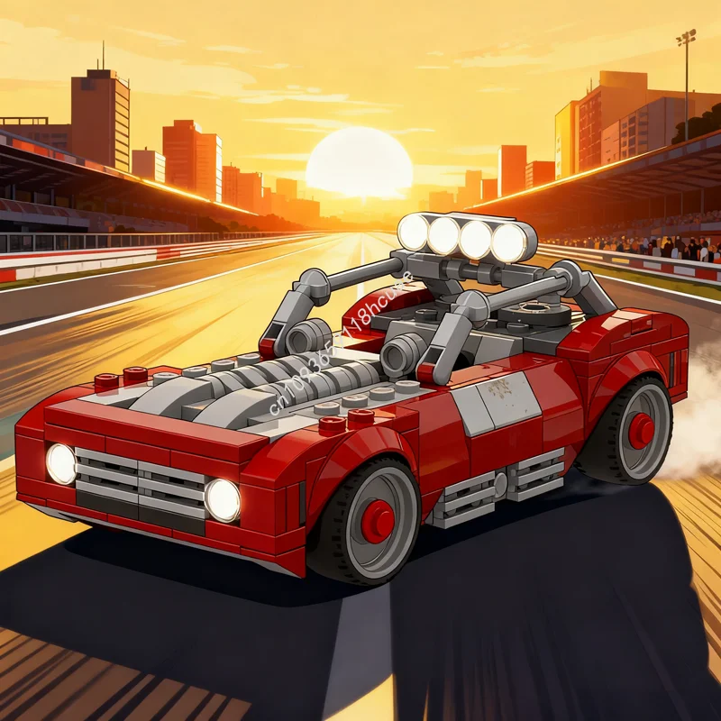 274 قطعة MOC Piledriver العجلات الساخنة مسرعات مدينة نموذج اللبنات العمارة تجميع لتقوم بها بنفسك لعبة الطوب هدية الكريسماس للأطفال #1