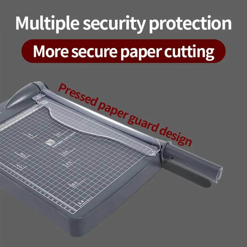 Length Desktop Mini Paper Trimmer Dark Gray Premium Guillotine Cutter Accurate Scale with Security Cutter Head