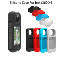 Silicone Case For Insta360 X4 Body Lens Protective Cover Anti-Slip Anti-Scratch Soft Cover For Insta 360 X4 Camera Accessories