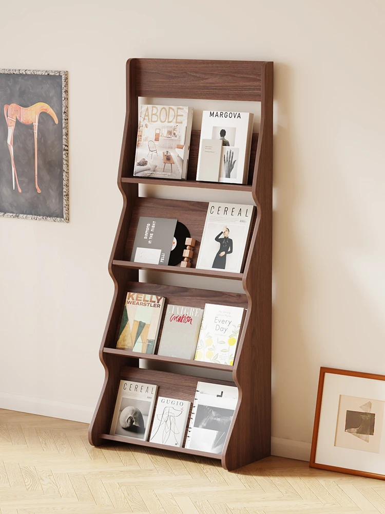 

Bookshelf Magazine Newspaper Book and Newspaper Display Shelf Newspaper Shelf