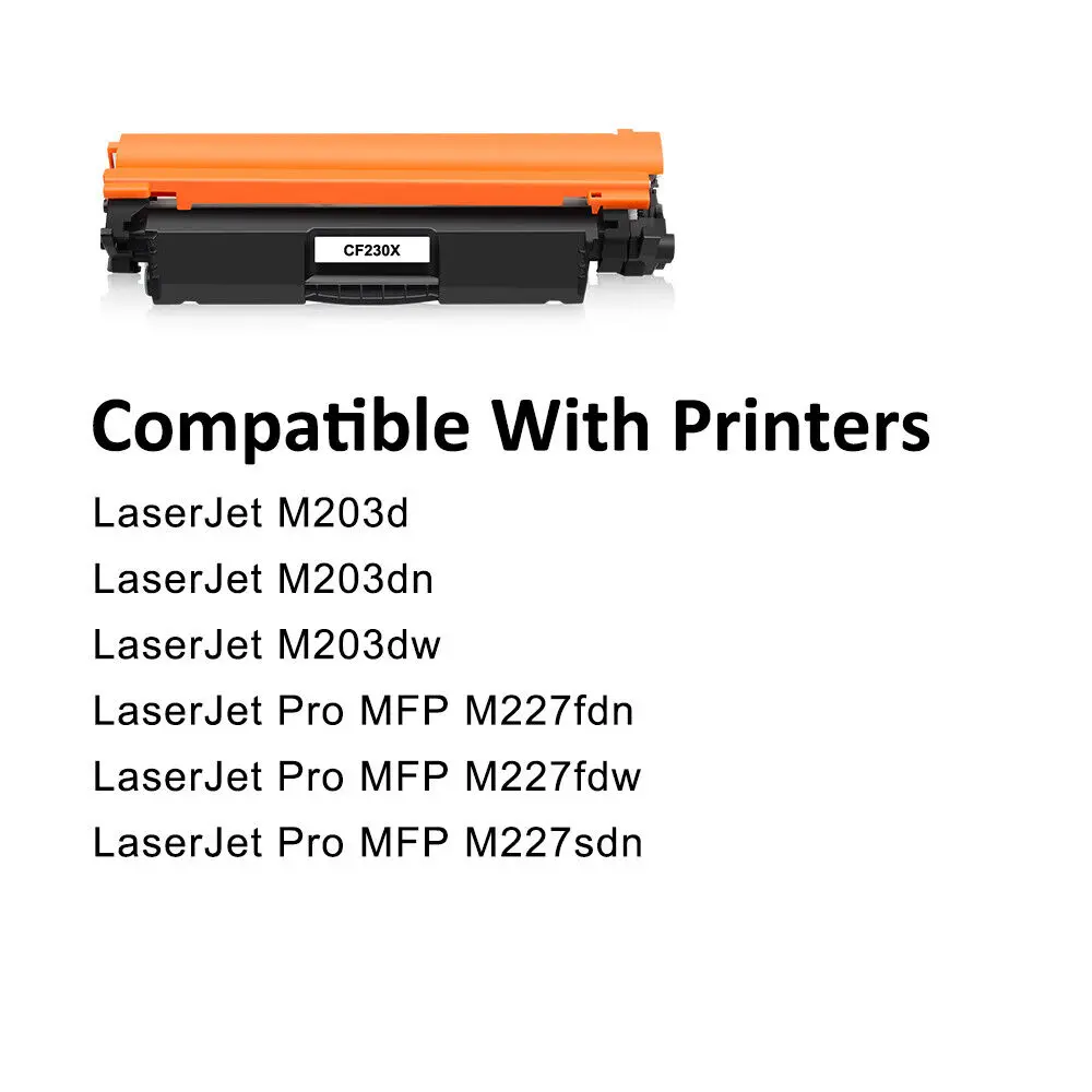 Compatible con cartucho de tóner HP 30X de alto rendimiento LaserJet, ~ 3.500 páginas, CF230X