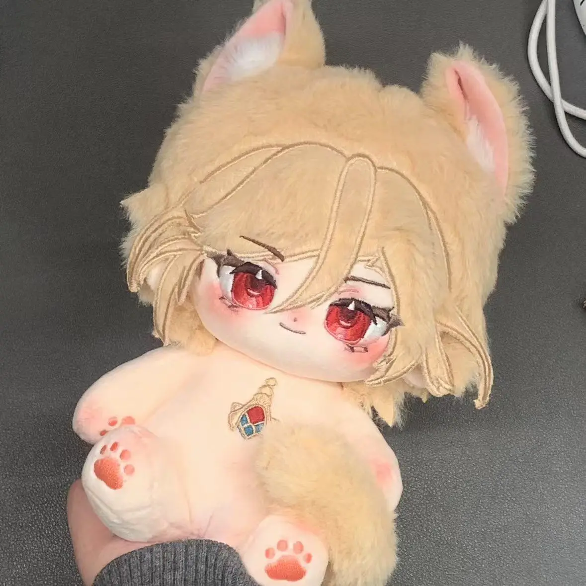 New 20cm Genshin Impact Kaveh  Cotton Plush Cosplay Stuffed Plush Cute Figure Puppet Prop Birthday Gift