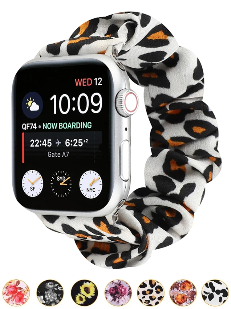 

Hair Ring Creative strap For Apple Watch 46mm 45mm 44mm 49mm 41 40 38 42mm Elastic Fabric band iwatch Series Ultra 10 9 SE 8 7 6