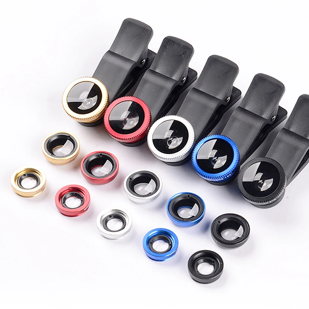 Grande Angular Lente Do Telefone Móvel, Olho De Peixe, Macro, Câmera HD, Universal para iPhone, Telefone Android, 0.67X