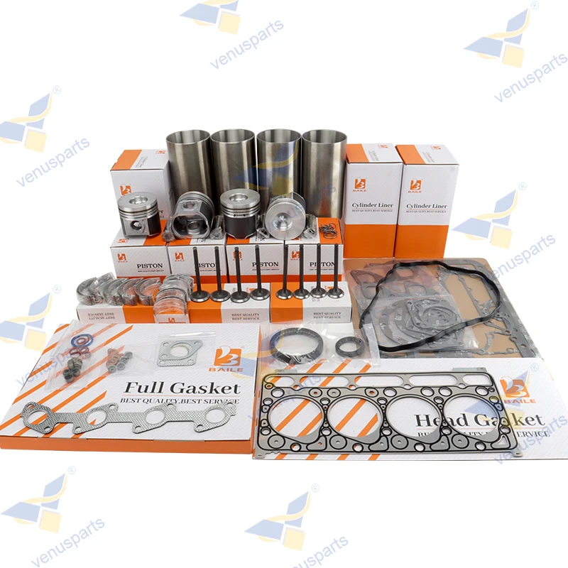 For Kubota V2003 V2203MDI Overhaul Rebuild Kit Piston Rings Cylinder Liner Full Gasket Set Main Bearing Repair Engine Parts