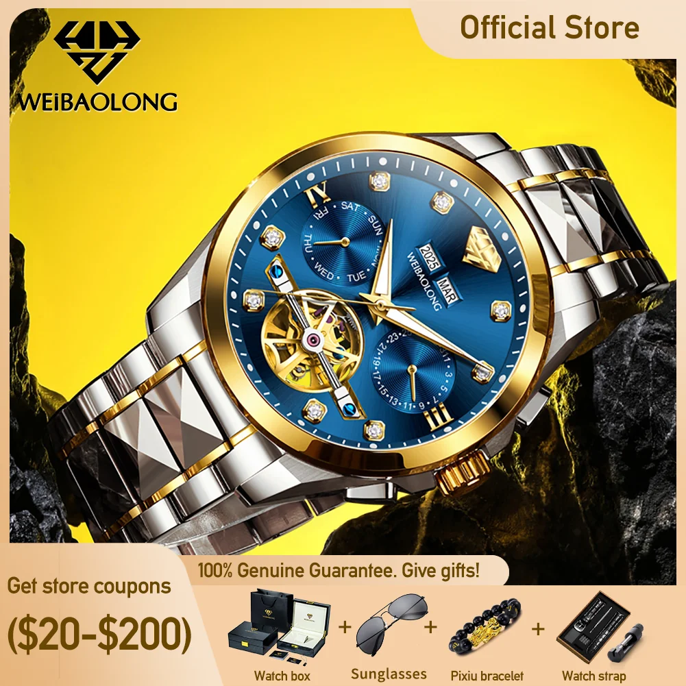WEIBAOLONG 3801 Luxruy Automatic Mechanical Men's Watch Waterproof Luminous Combining Functionality And Style Watches For Man