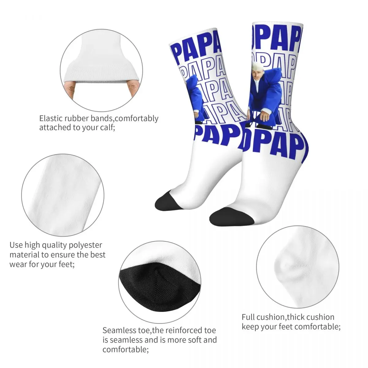 Harajuku Male Socks Eurovisions 2024 Joost Klein Europapa Merch Comfortable Sport Socks All Season