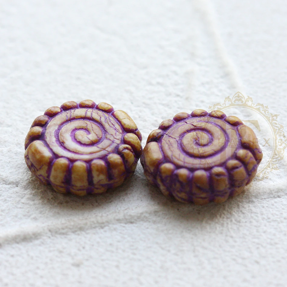 One Piece Czech Espiral Glass Beads, Varia Beads, 16mm, CZE-4