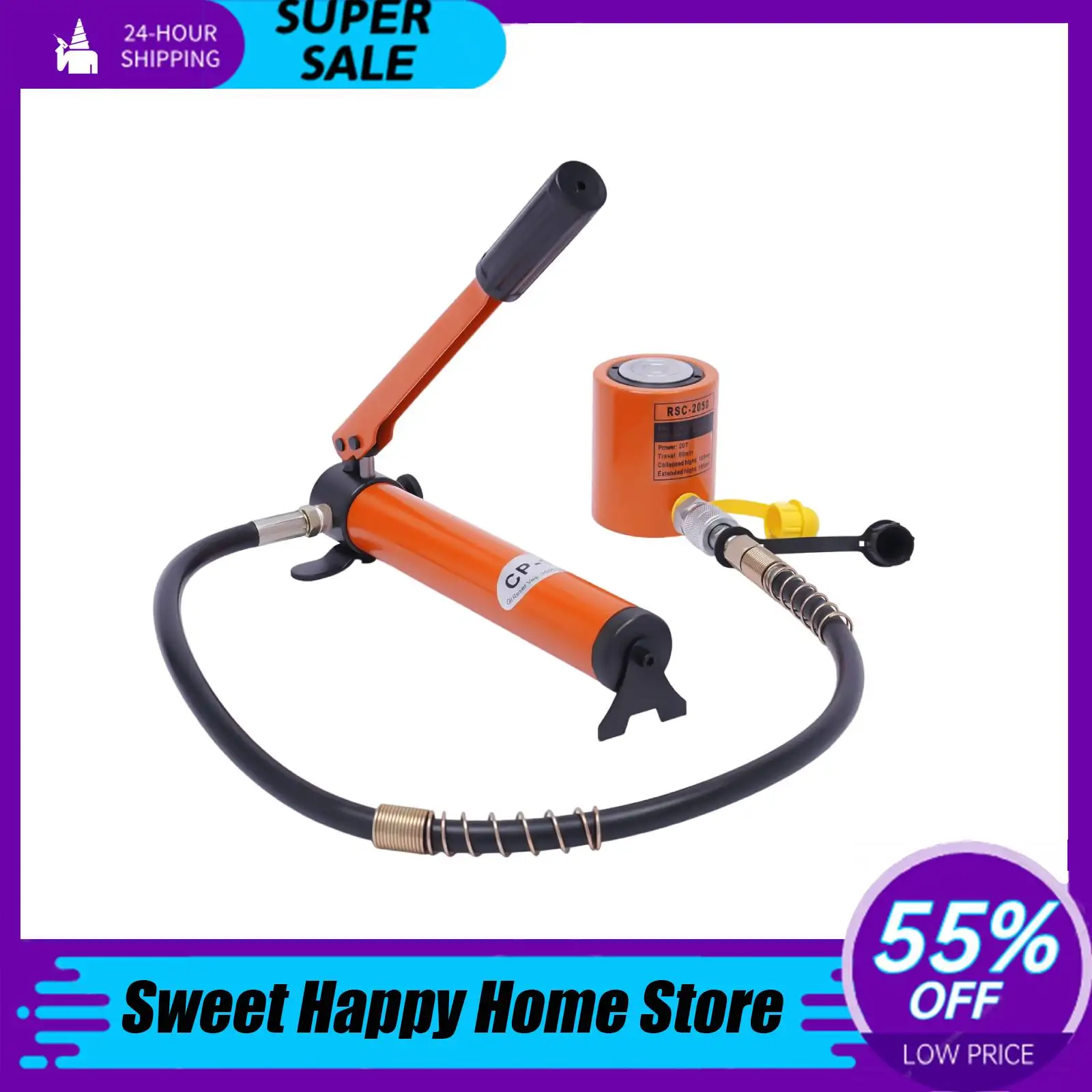 

20T Hydraulic Jack Pump Set Manual Hydraulic Pump with Cylinder 70MPa 350cc Lifting Jack for Construction Machinery Workshop