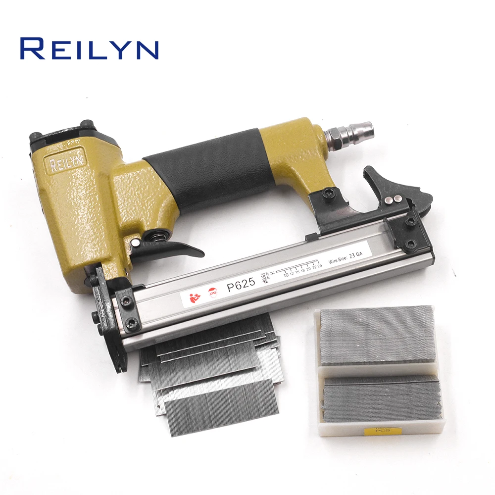 Reilyn 23Ga Pneumatic Pin Nailer P625 Small Nail Gun for Baseboards 12-25mm Pneumatic Tools  Air Nailer 23 gauge