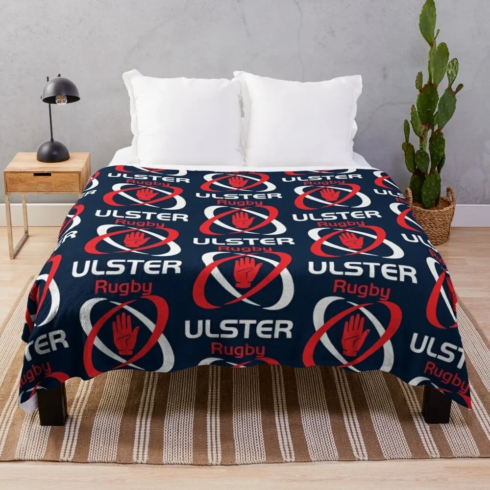 IRFU - Iconic Ulster Rugby Design Throw Blanket Modern Design Soft Blanket for Home Decor