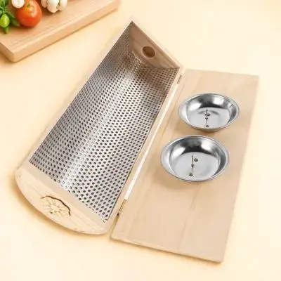 

Bamboo Moxibustion Therapy Pillow Hard Breathable Cervical Protection Neck Support Pillow for Home and Office Sleep