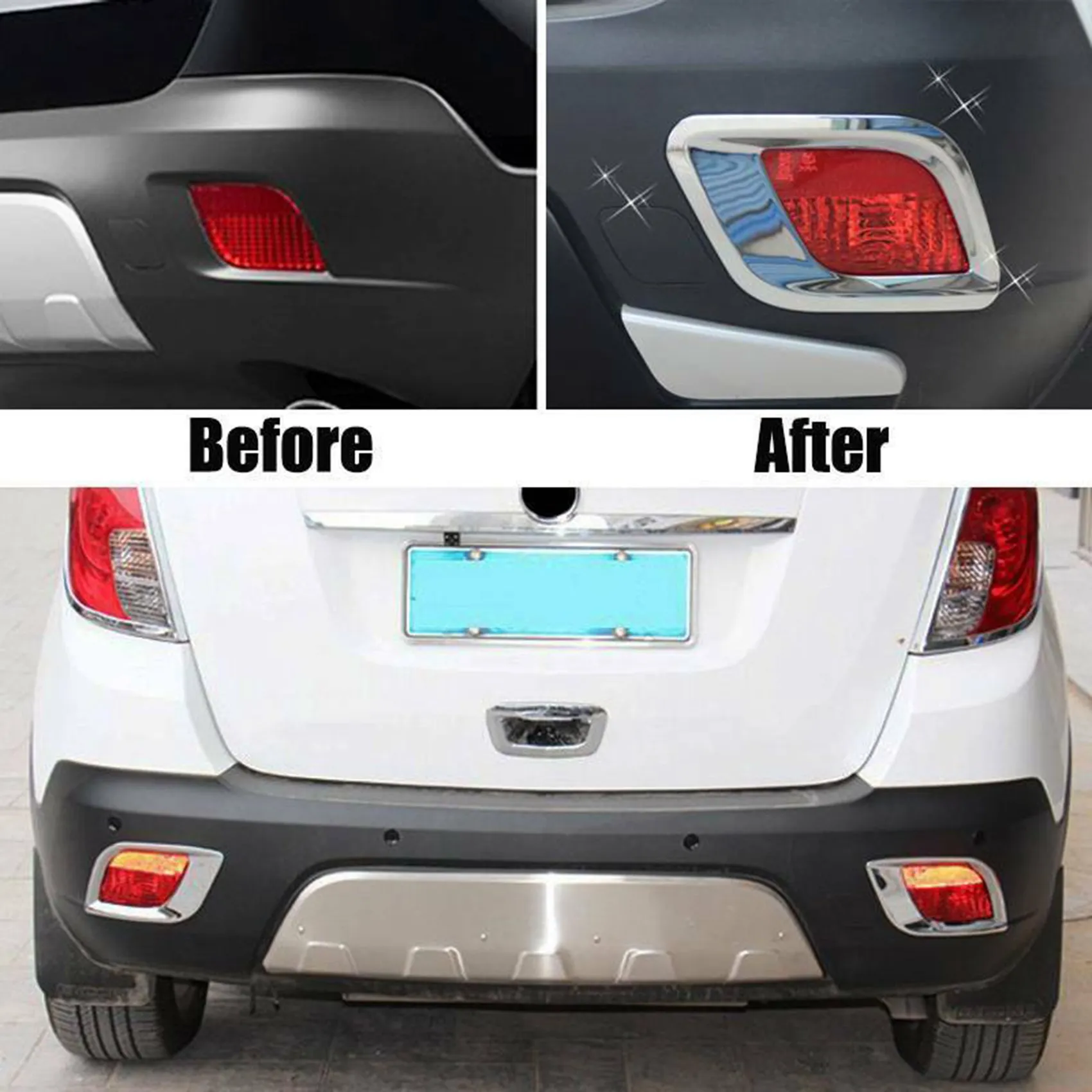 For Encore Opel/ Mokka 2012 2013 2014 2015 2016 Rear Fog Light Foglight Lamp Cover Trim Molding