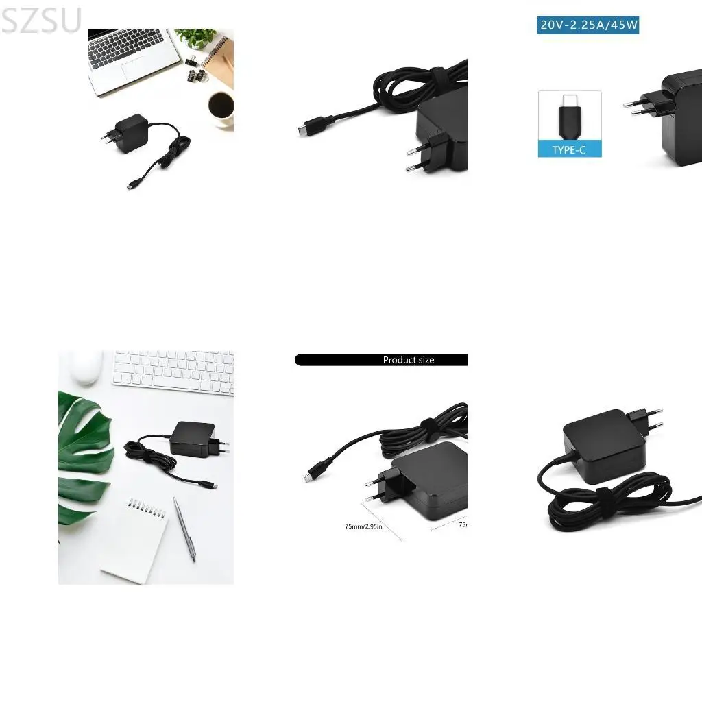 

SZSU мощный 45W Зарядное устройство типа C для C302C C523 C523N C523N Блок питания. Спасение питания ноутбука. Поддержка 20 В C