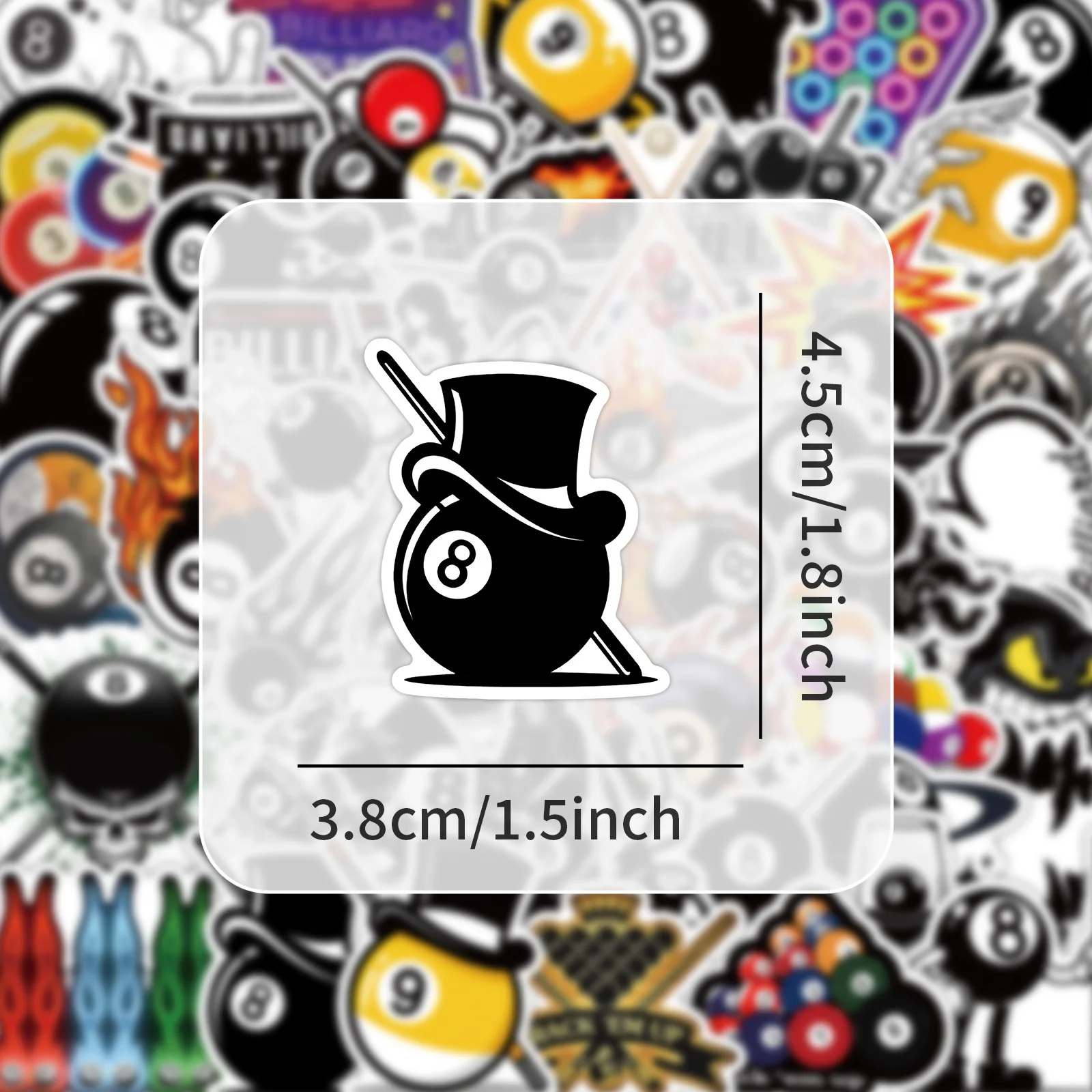 

10/30/50PCS Ball Sports Billiard Sticker Cartoon Personality Creative Decorative Pencil Case Water Cup Suitcase Sticker Kids Toy