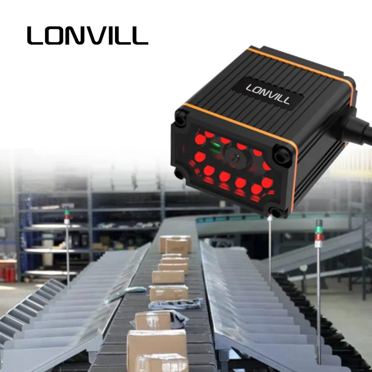 OEM IP65 Fixed QR Code Scanner 2D Ethernet Industrial Fixed Barcode Scanner for Conveyor Assembly Line Logistic Sorter