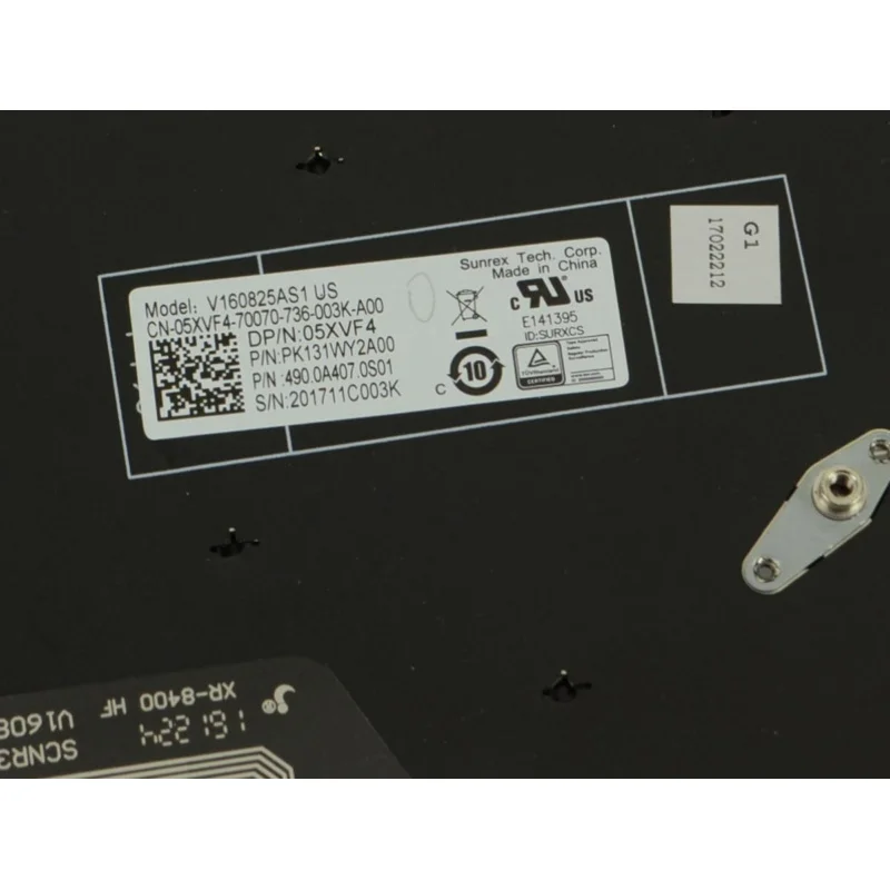 5XVF4 dla DELL Chromebook 13 3380 3180 3181 klawiatura laptopa