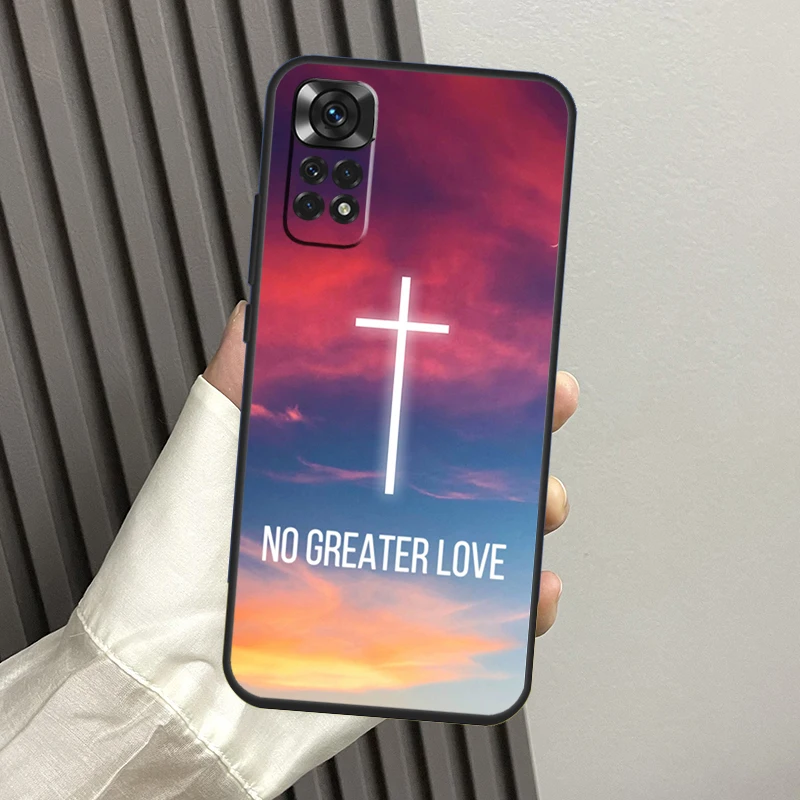 Jesus Christus Gott segne Sie Fall für Xiaomi Redmi Note 10 11 12 Pro 8 9 Note 11s 10s Redmi 12c 9c 10a 10c Cover Shell