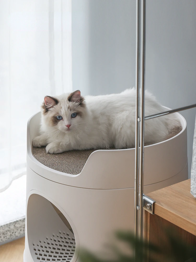 [Cat Nest Integrated] Closed Drawer Litter Box Anti-Sand Splash Deodorant Sand Tray Large Villa Cat Toilet