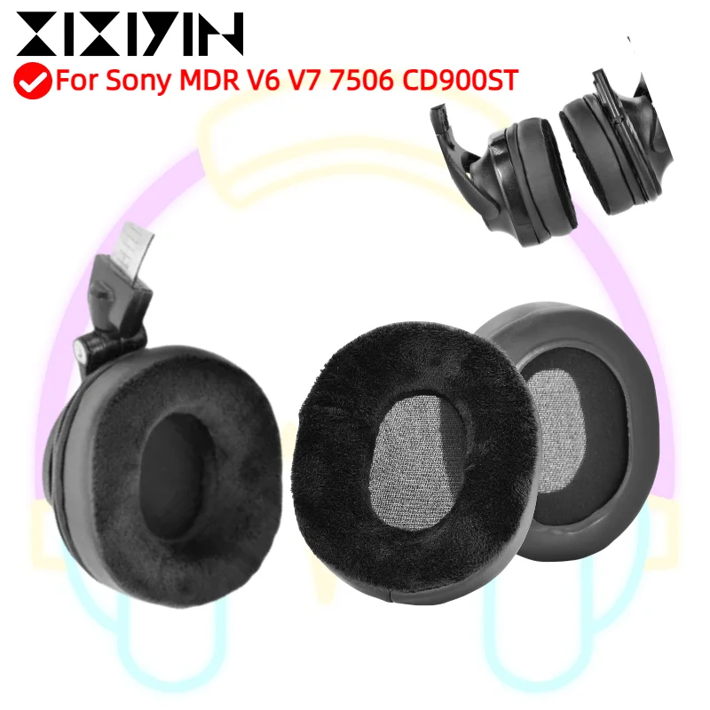 

XIXIYIN Replacement Foam memory foam Velvet Ear Pads Compatible For Sony MDR V6 V7 7506 CD900ST Headset Earmuffs Repairing Parts