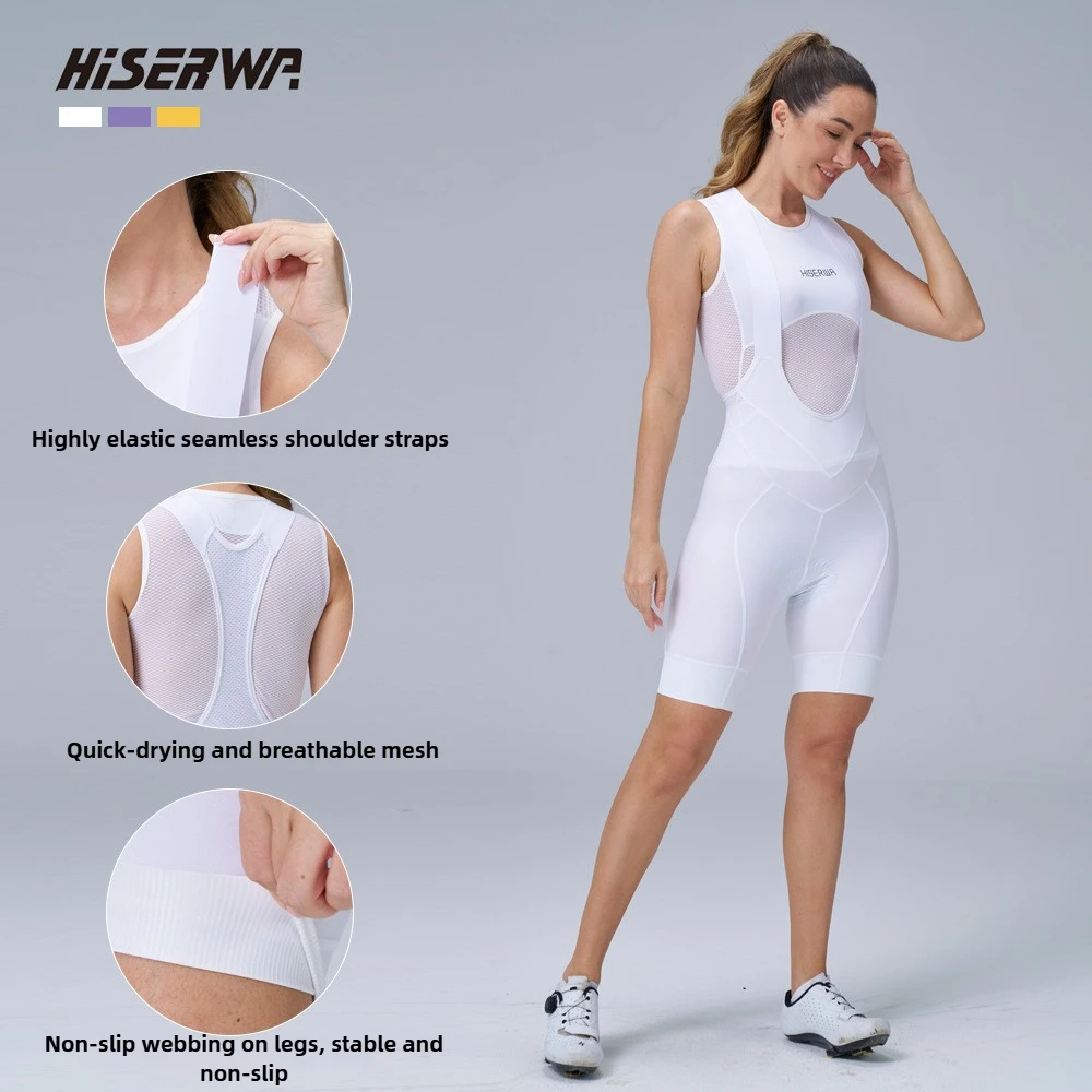 Women Cycling Bib Shorts Pro 6 Hours Elastin Pad MTB Road Bike Tights High Quality Breathable Slim Fit Cycling Shorts