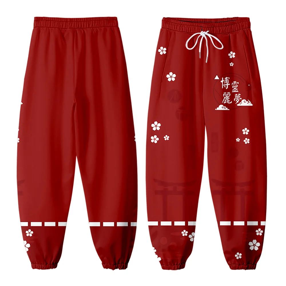 3D Calças Joggers Touhou Projeto Homens/Mulheres Calças Casuais Hip Hop Moletom Cirno Yorigami Shion Youmu Konpaku Traje Cosplay