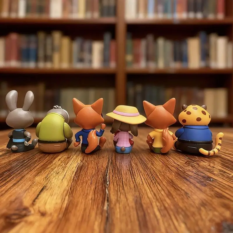 6個セット ディズニー ズートピア2 新作 ハンドメイド 警察官 ジュディ・フォックス ニック ブラインドボックス トレンド プレイドール 車 コレクション おもちゃ ギフト