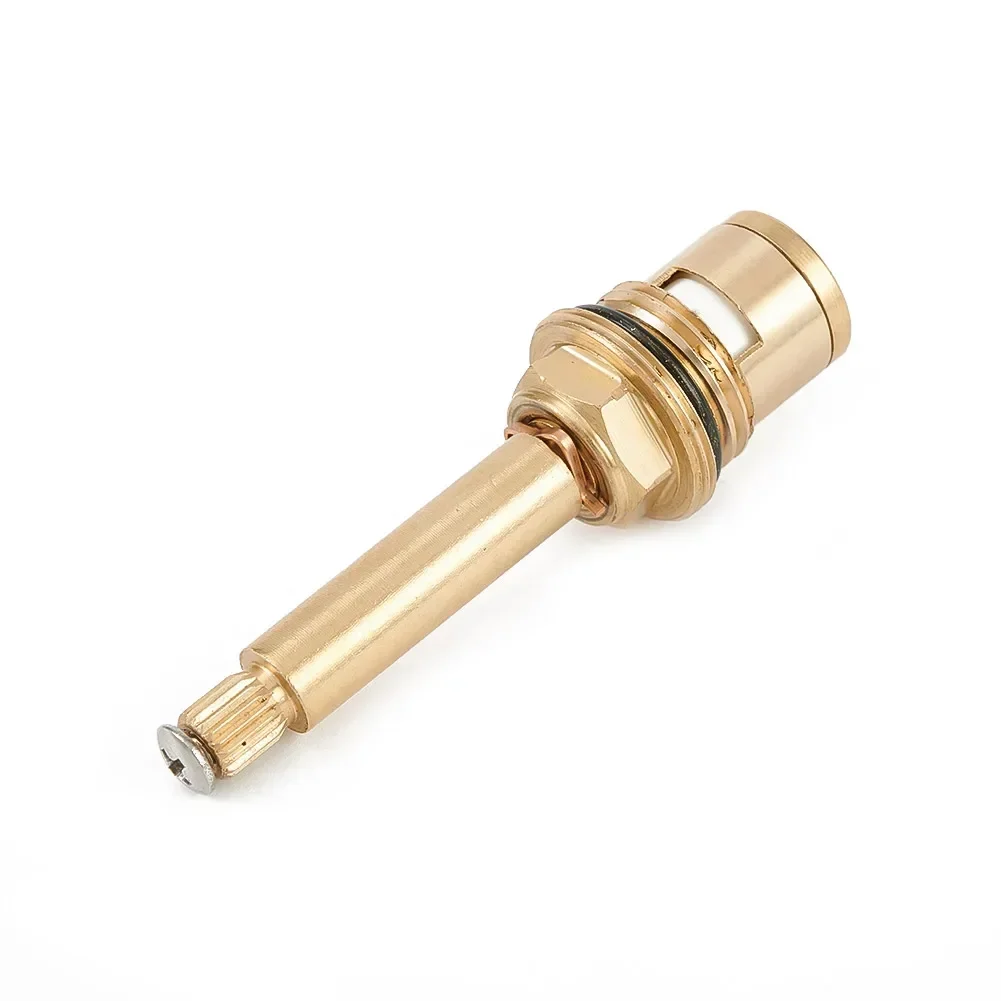 Hot Water Tap Valve 1/2inch 1pcs Bathroom Bronze Valve Core Copper Body Cartridge Quarter Replacement Turn Flow