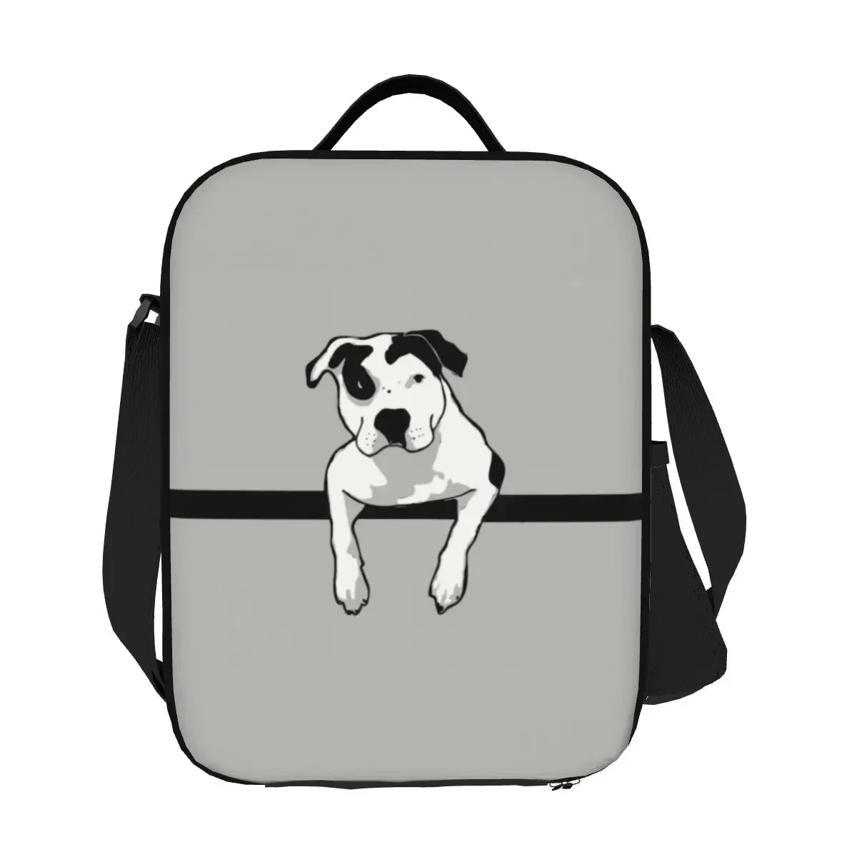 حقيبة غداء معزولة برسومات على شكل حرف T من Pit Bull Terrier للنزهات الخارجية ومضادة للتسرب صندوق غداء حراري للنساء والأطفال
