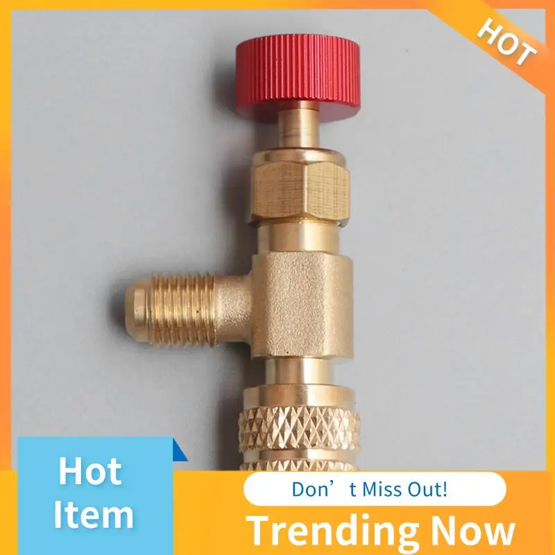 CMHI-R22 AC Valve 1/4 Inch Filler Joint A/C Refrigerant Valve Air Conditioning Repair And Fluoride Safety Adapter Durable D