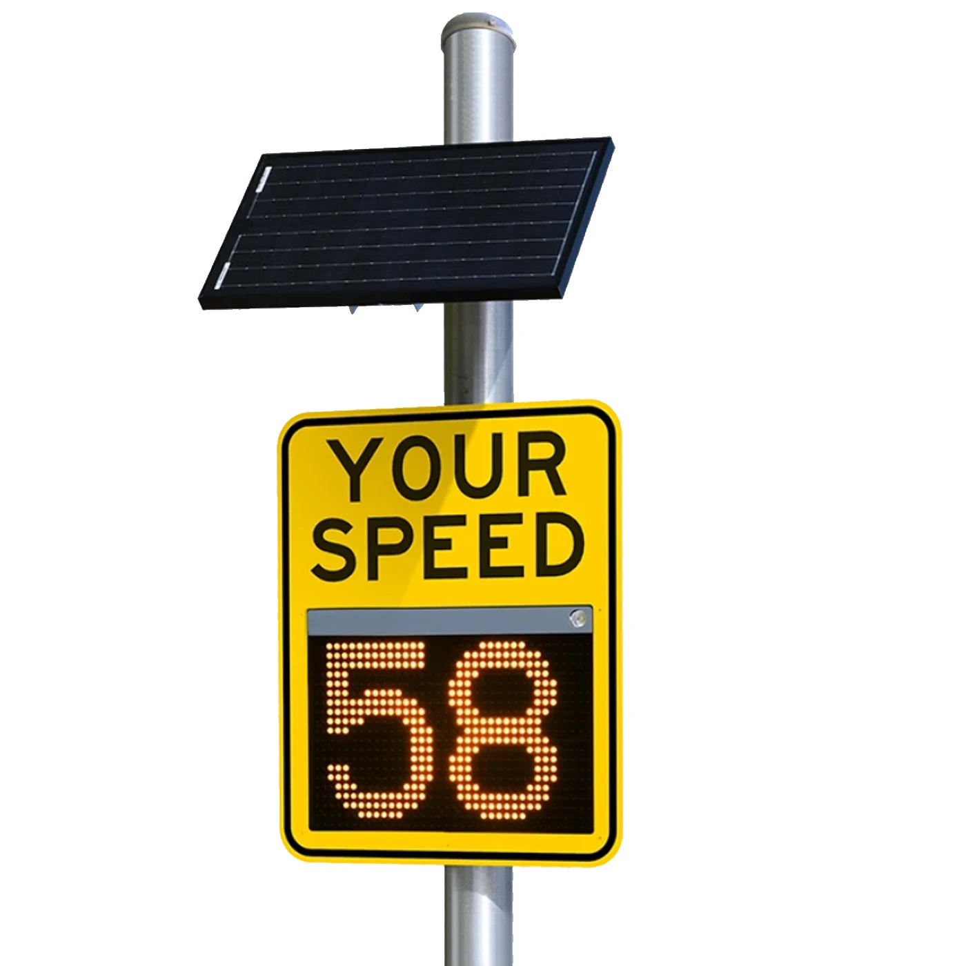 Solar Power Dynamic Speed Feedback Traffic Sign radar Speed Sign LED Traffic Warning Sign