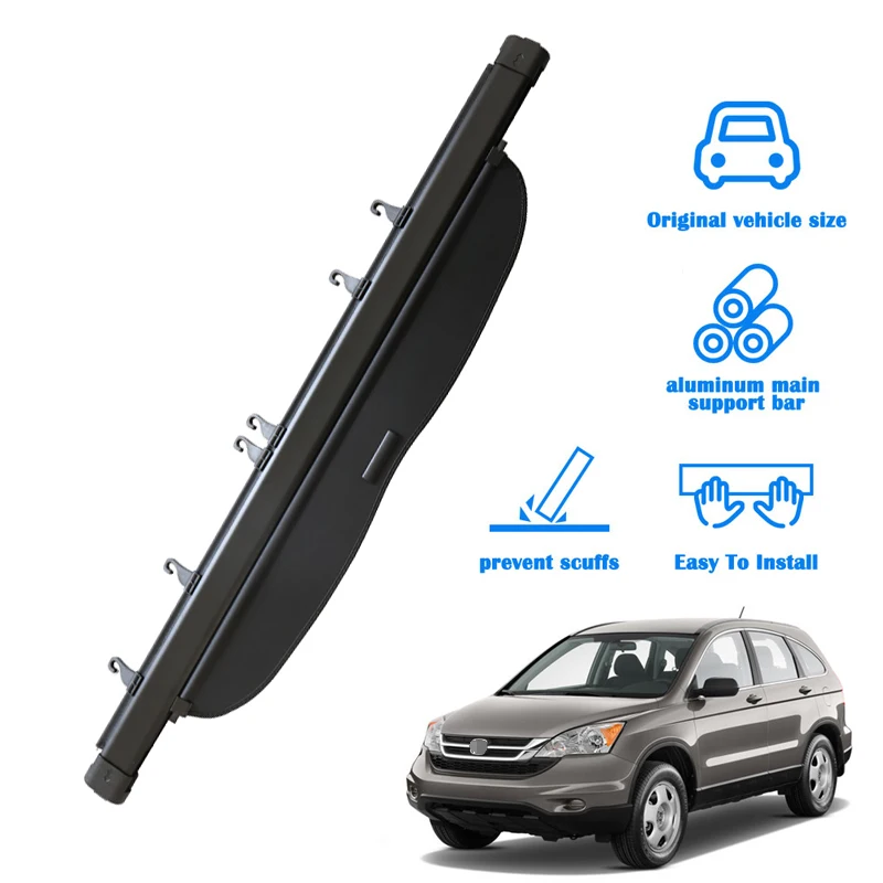 For Honda CRV 2007-2011，Privacy Screen Retractable Trunk Cover Luggage Shield Shade Cargo Cover Auto Accessories