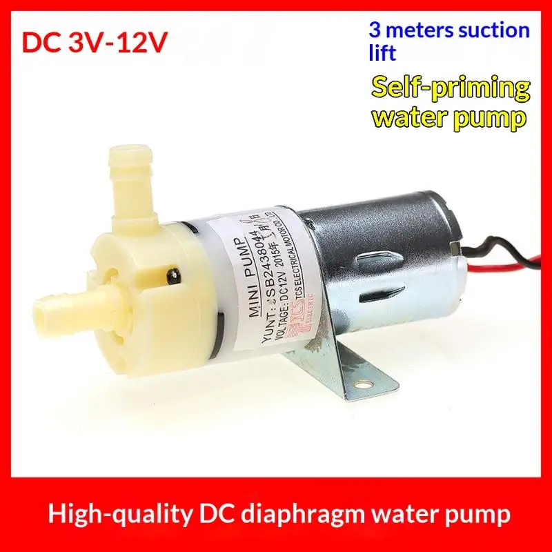 Mini DC Diaphragm Water Pump Self Priming High Lift: Large Flow 7.4V 12V Circulation DIY Parts