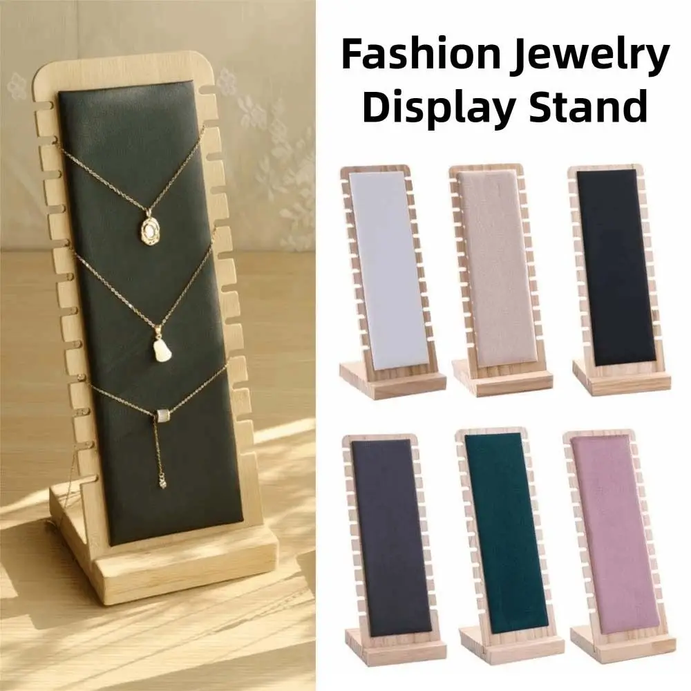 

Creative Wooden Necklace Frame Large Capacity Bracelet Support Fashion Jewelry Display Stand Ornaments Space Saving