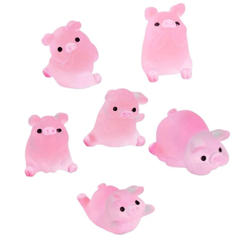 

Lovely Car Center Console Ornaments Office Car Interior Accessories Creative Pigs Doll Animal Statue Car Supplies