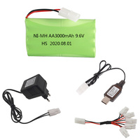 Ni-MH Battery 9.6V 3000mah Tamiya with USB Charger For Rc toys Car Tank Train Robot Boat Gun AA 9.6v Rechargeable Battery Pack H