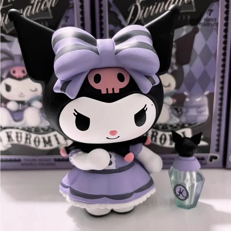 Sanrio Kuromi Lucky Divination Series Mystery Box Kawaii Figures Blind Box Desktop Ornament Kids Birthday Gift Collection Toy