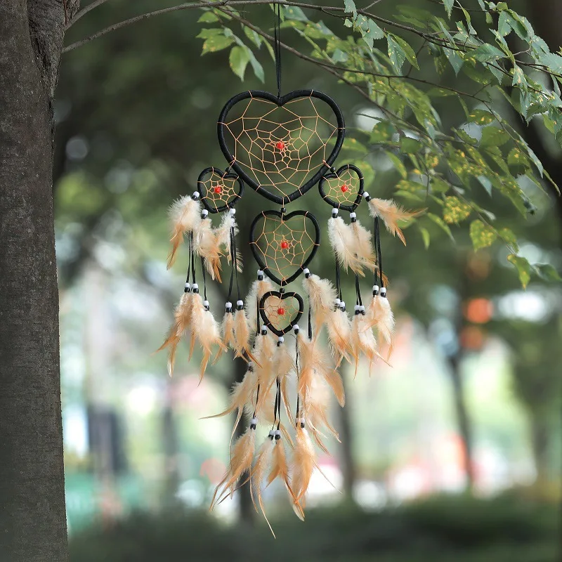 Picture 5: Peach heart five rings dream catcher net, house decoration, Indian original style