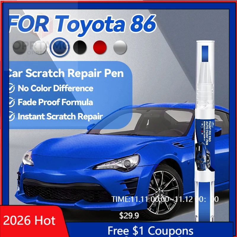 

Automotive Styling Tools Car Paint Repair Pen For Toyota 86 1996-2026 Paint Scratch Repair Accessories White 064 Black Galena Bl